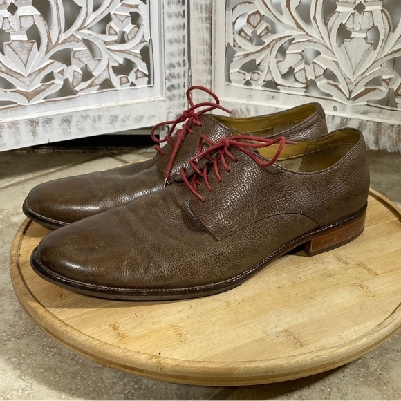 Cole Haan Men’s Oxford Loafers Dress Shoes Pebbled Leather lace up Size 11.5M - Picture 1 of 11